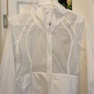 Lululemon Reflective Running Rain Pullover White